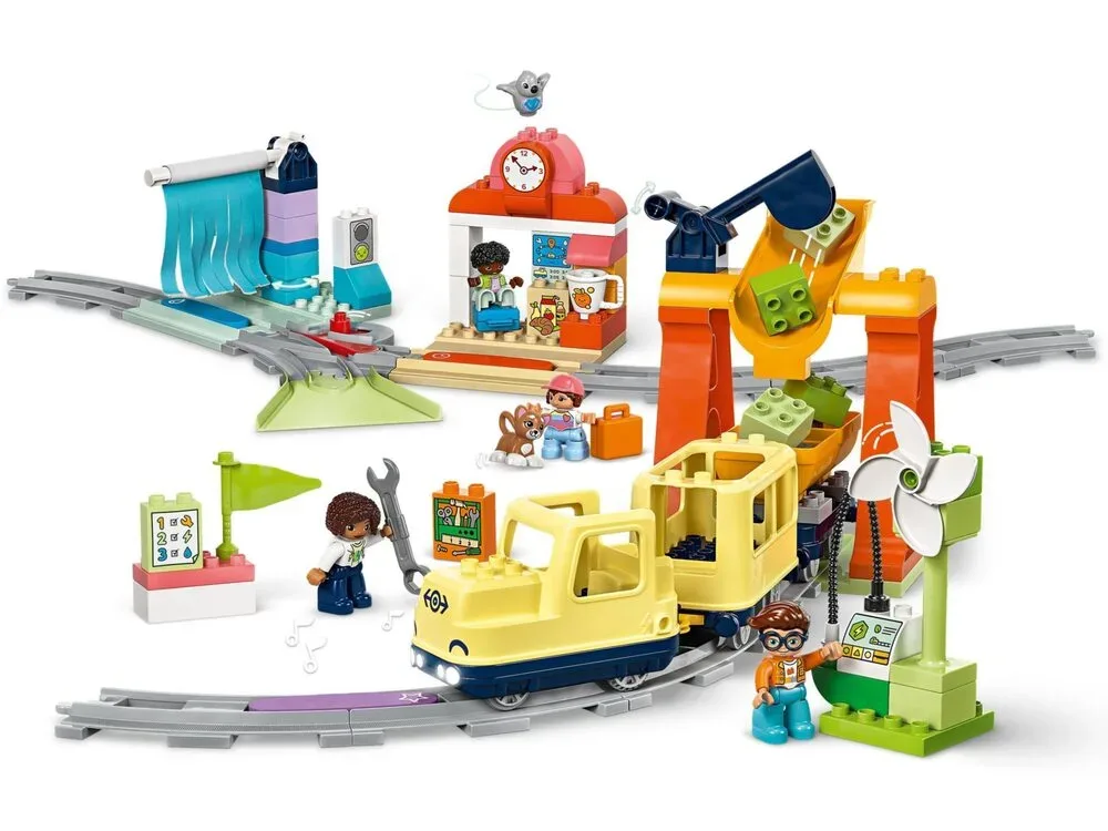 Конструктор LEGO DUPLO Town Потяг інтерактивний пластик 4 фігурки 5 кубиків
