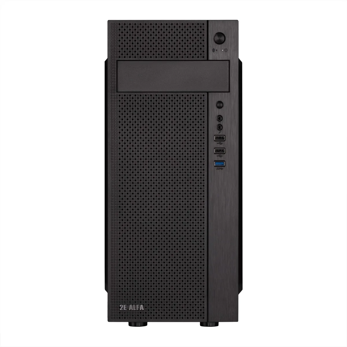 Корпус 2E Alfa E185-400 з БЖ 2E ATX400W, 1xUSB3.0, 2xUSB2.0, VGA 310мм, ATX, чорний