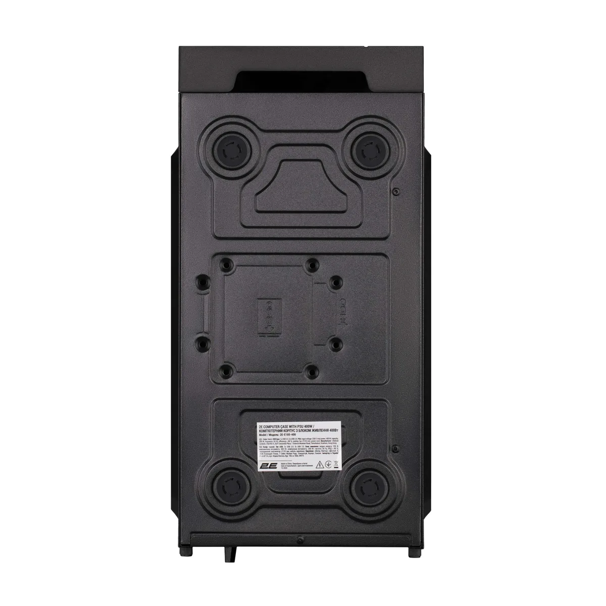 Корпус 2E Alfa E185-400 з БЖ 2E ATX400W, 1xUSB3.0, 2xUSB2.0, VGA 310мм, ATX, чорний