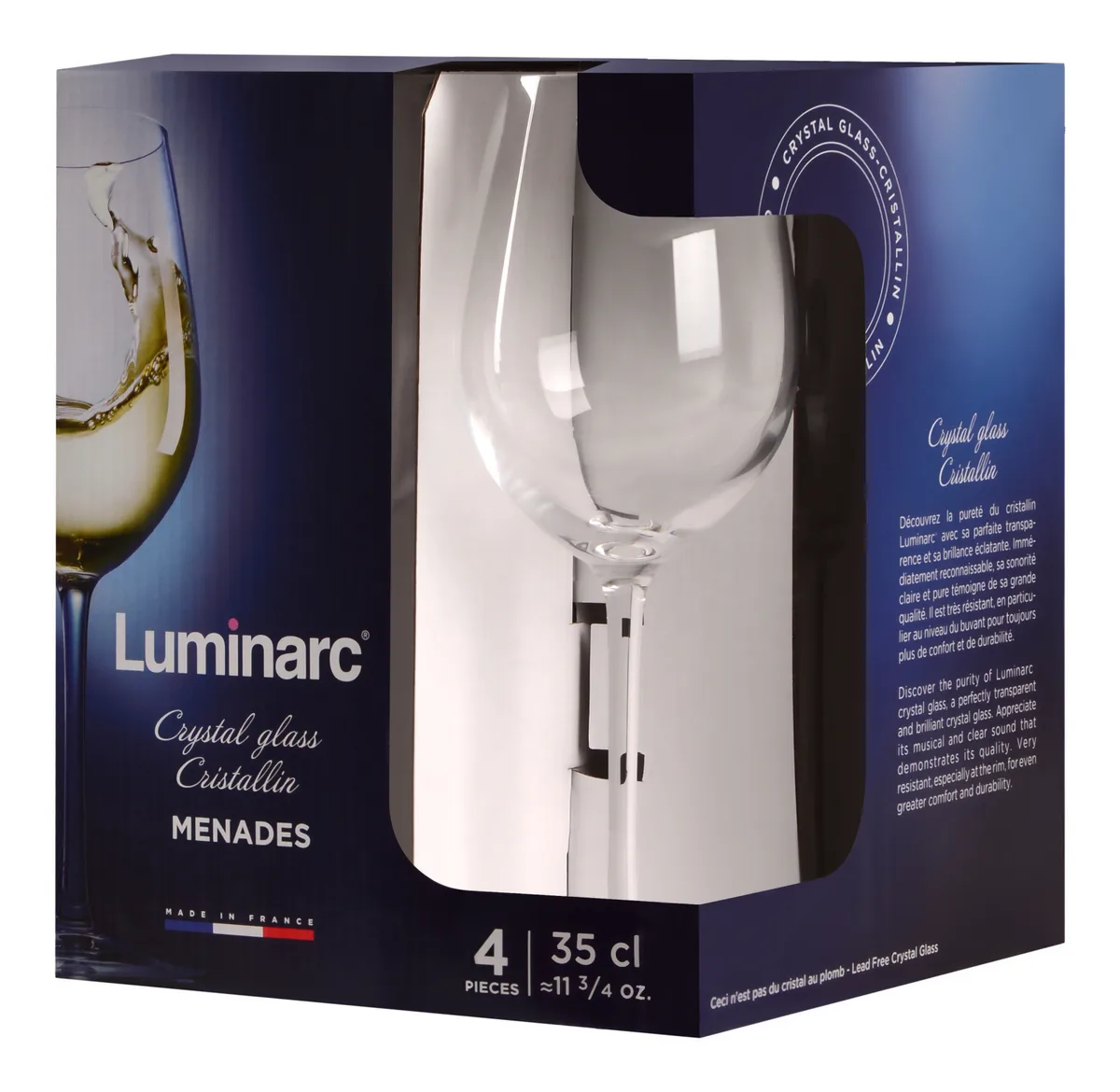 Набір келихів Luminarc 360 мл Krysta для білого вина 4 шт.