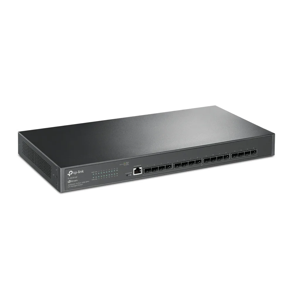 Коммутатор TP-Link управляемый 16 портов SFP+ 10 Гбит/с активное охлаждение