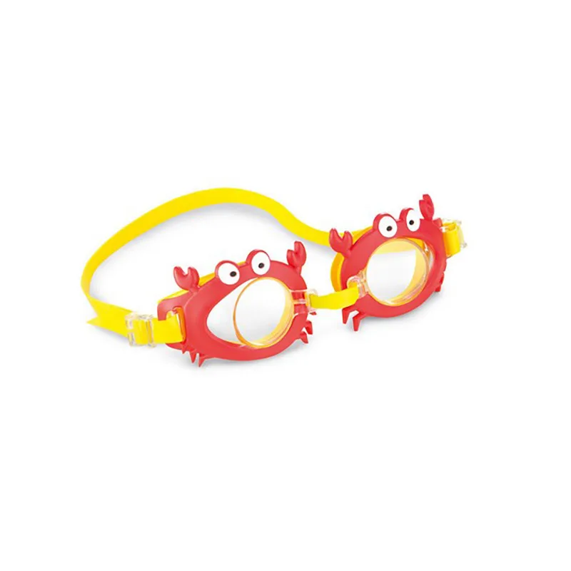 Очки для плавання Crab силіконові червоні 26,5x13x4 см комбіновані для дітей 3-8 років
