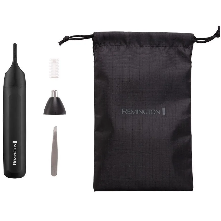 Тример Remington Trim  Fit, модель ААх1, з вібраційним мотором, трьома насадками, чохлом та титановим покриттям, чорного кольору.