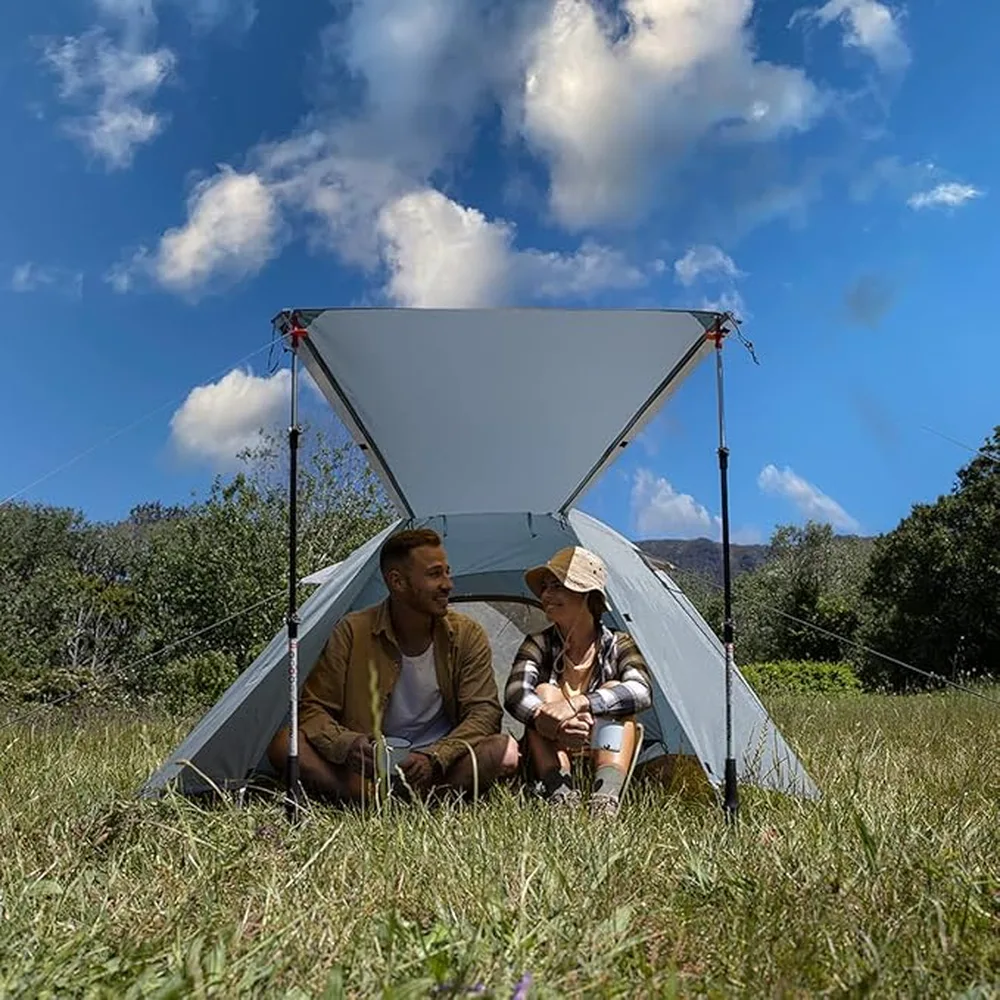Намет чотиримісний Naturehike поліефір 210T 210х265х100 см світло-сірий