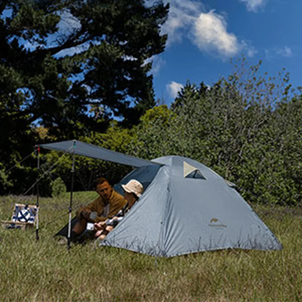 Намет чотиримісний Naturehike поліефір 210T 210х265х100 см світло-сірий
