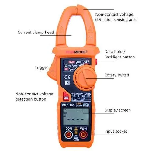 Струмові кліщі PROTESTER PM2118S 600А 600В 0,25 кг Чорний