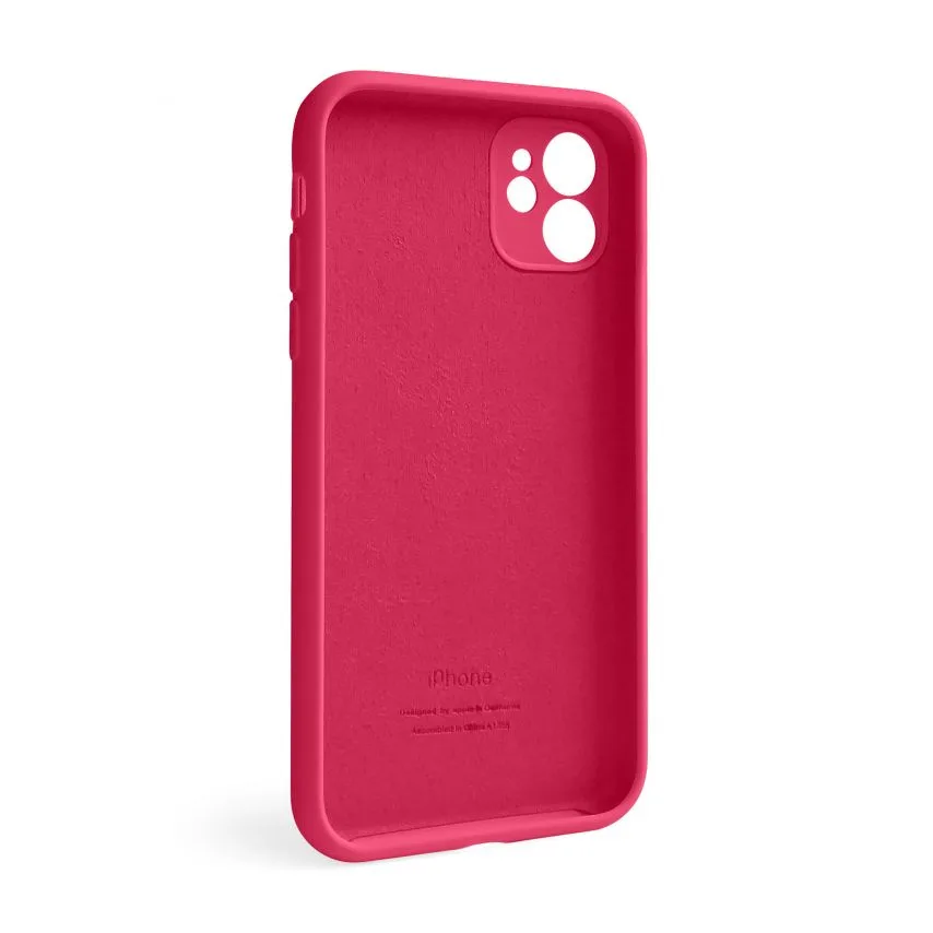 Чохол силіконовий для Apple iPhone 12 червоний закрита камера