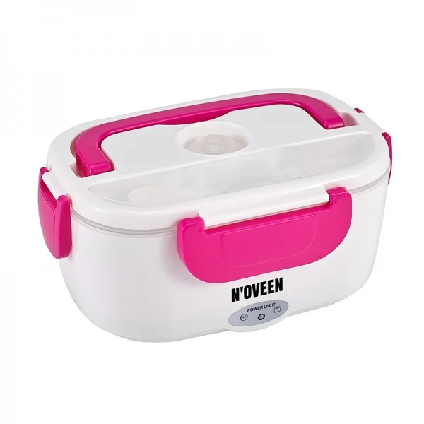 Ланч-бокс з підігрівом Noveen 1,1 л BPA free рожевий 220 В