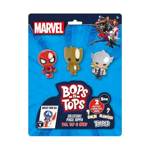 Набір колекційних фігурок-топерів Sambro Bop Marvel 5 фігурок для дітей