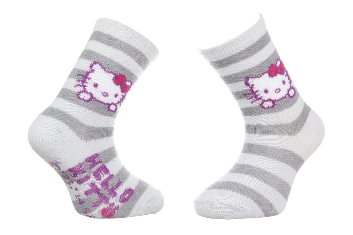Шкарпетки Hello Kitty 56% бавовна розмір 19-22 сірі