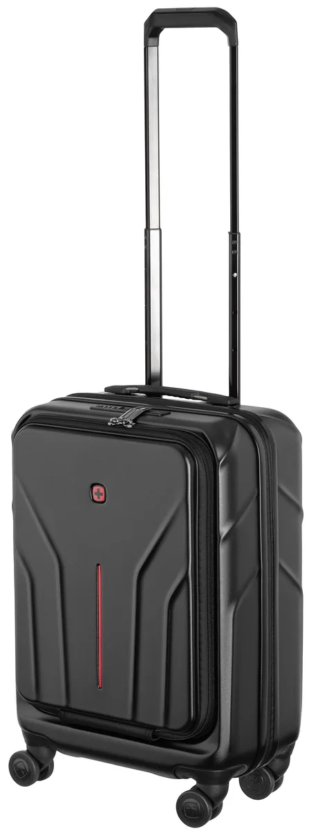Валіза Wenger Amplix Hardside Carry-On, мала, з відсіком для н/б 16", полікарбонат, TSA, 4 колеса, розширення, USB, чорний