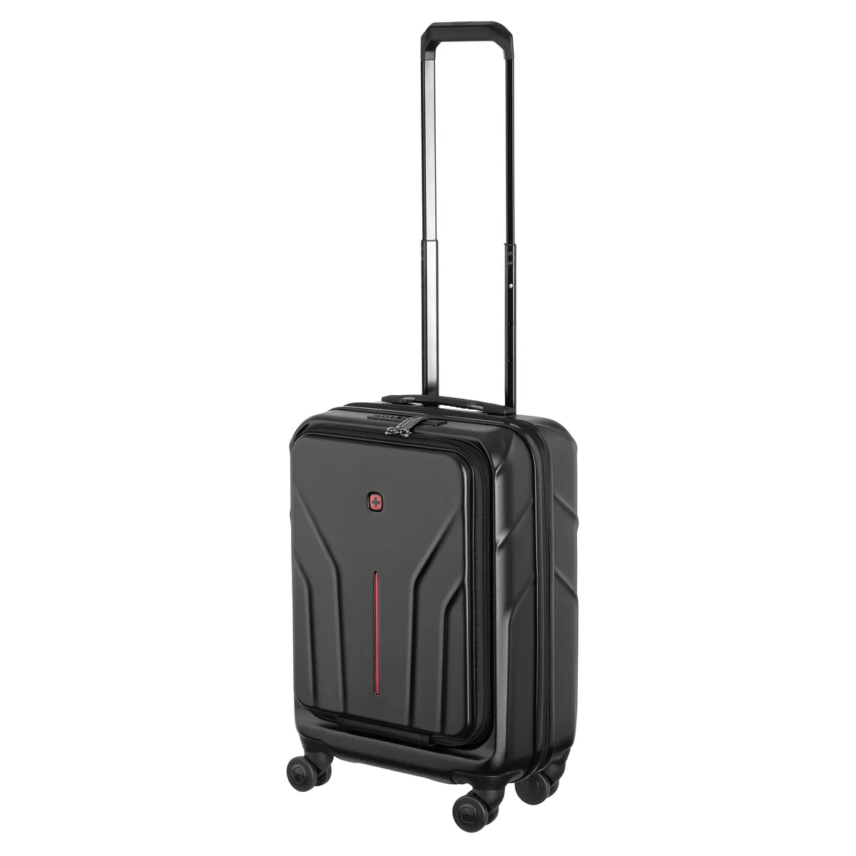 Валіза Wenger Amplix Hardside Carry-On, мала, з відсіком для н/б 16", полікарбонат, TSA, 4 колеса, розширення, USB, чорний