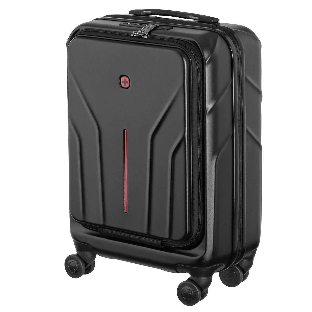 Валіза Wenger Amplix Hardside Carry-On, мала, з відсіком для н/б 16", полікарбонат, TSA, 4 колеса, розширення, USB, чорний
