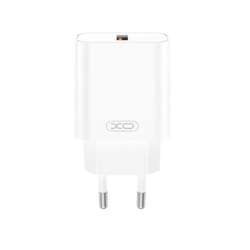 Зарядний пристрій XO 18W USB 3A Quick Charge Білий
