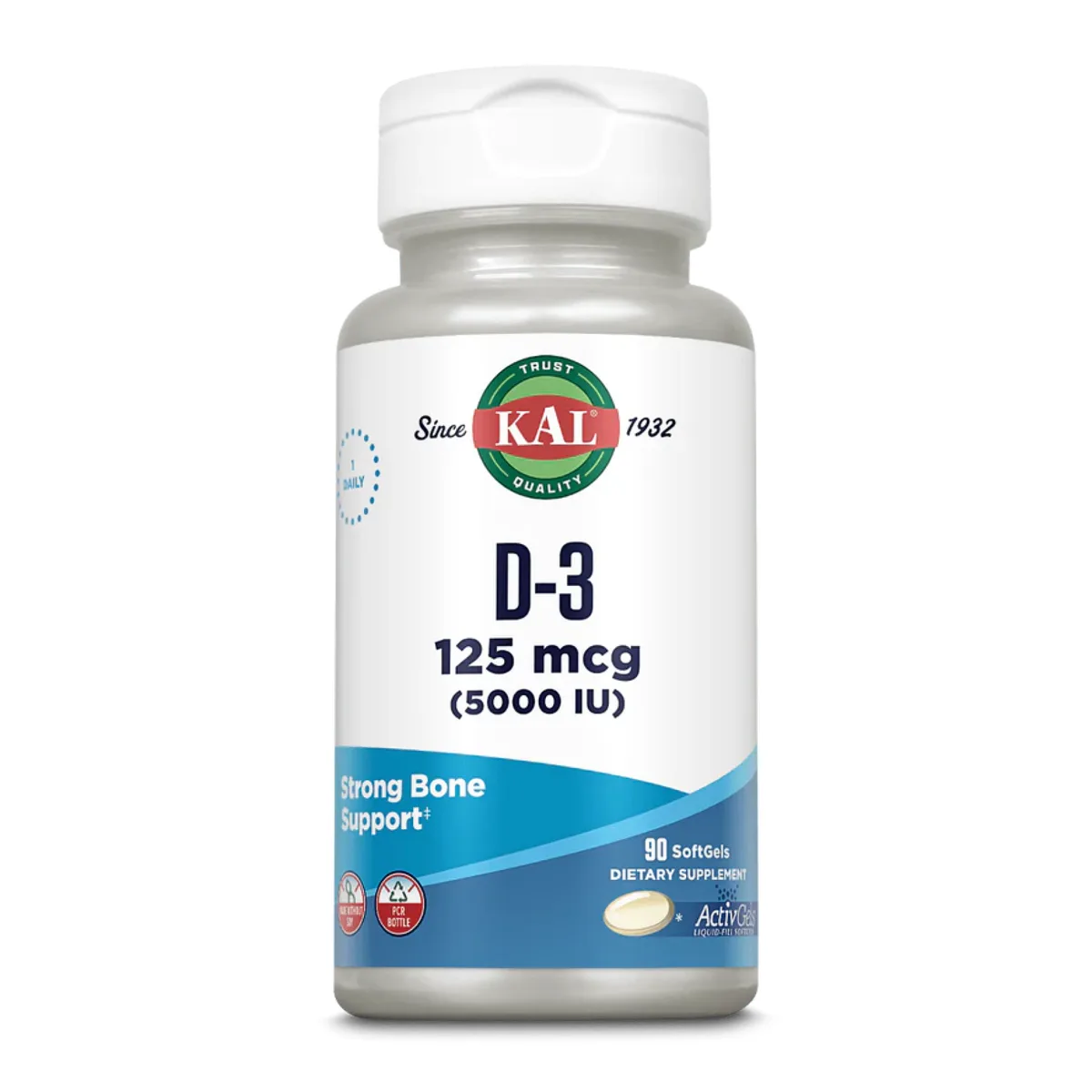 KAL D-3 125 мкг 90 м'яких капсул без сої