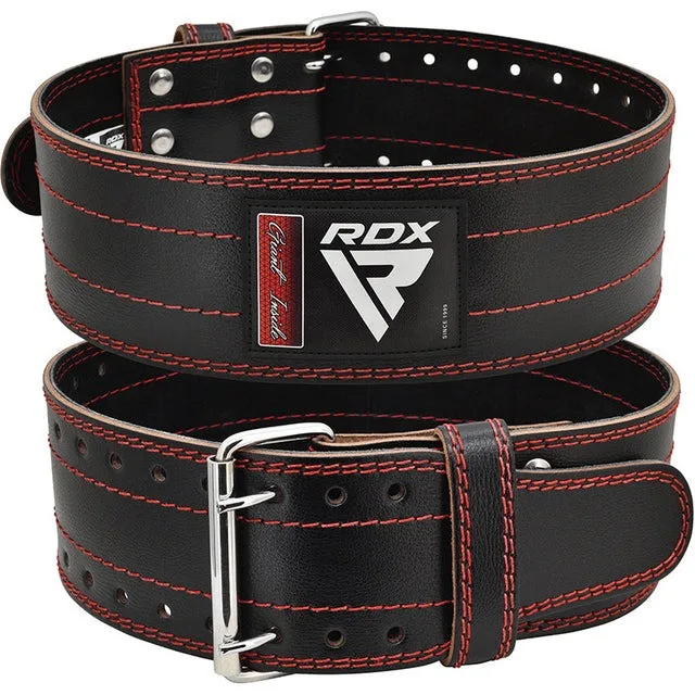 Пояс для пауерліфтингу RDX натуральна шкіра XL червоний