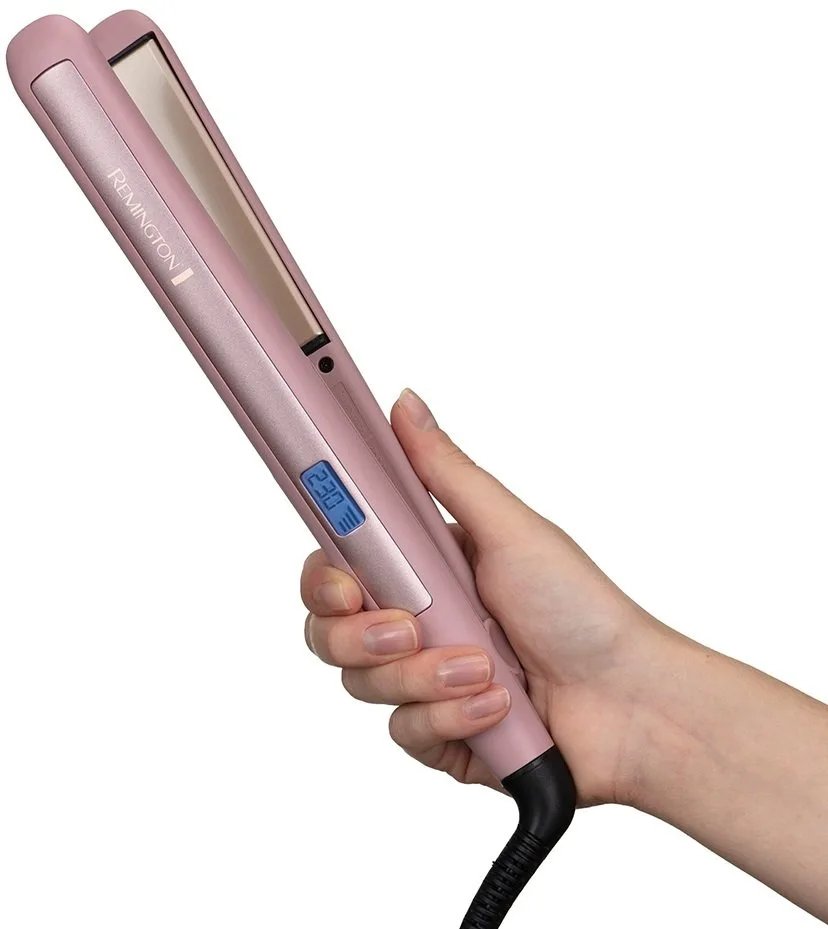Випрямляч волосся Remington Coconut Smooth, 47Вт, 9 температурних режимів, 150-230°C, з дисплеєм, керамічне покриття, рожевий.