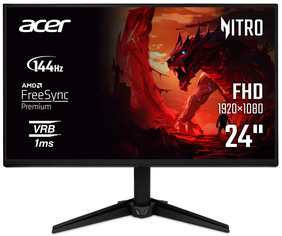 Монитор Acer 23.8" QG241YP6bip HDMI, DP, IPS, 144Hz, 1ms, FreeSync