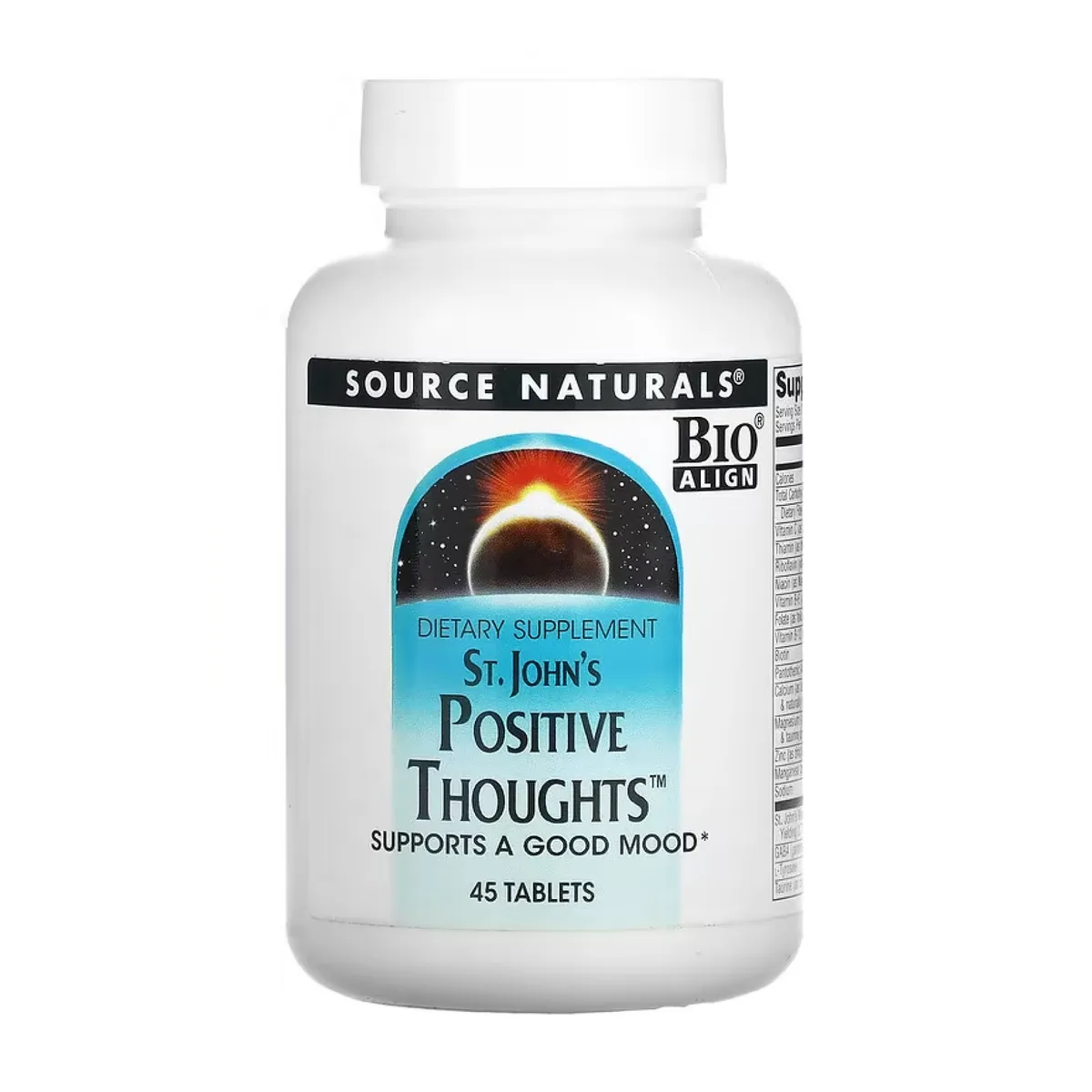 St John's Positive Thoughts дієтична добавка 45 таблеток підтримує хороший настрій.