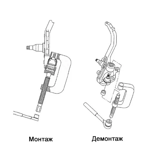 Знімач кульових опор Mercedes W211 W220 W230 сталь 3,5 мм чорний