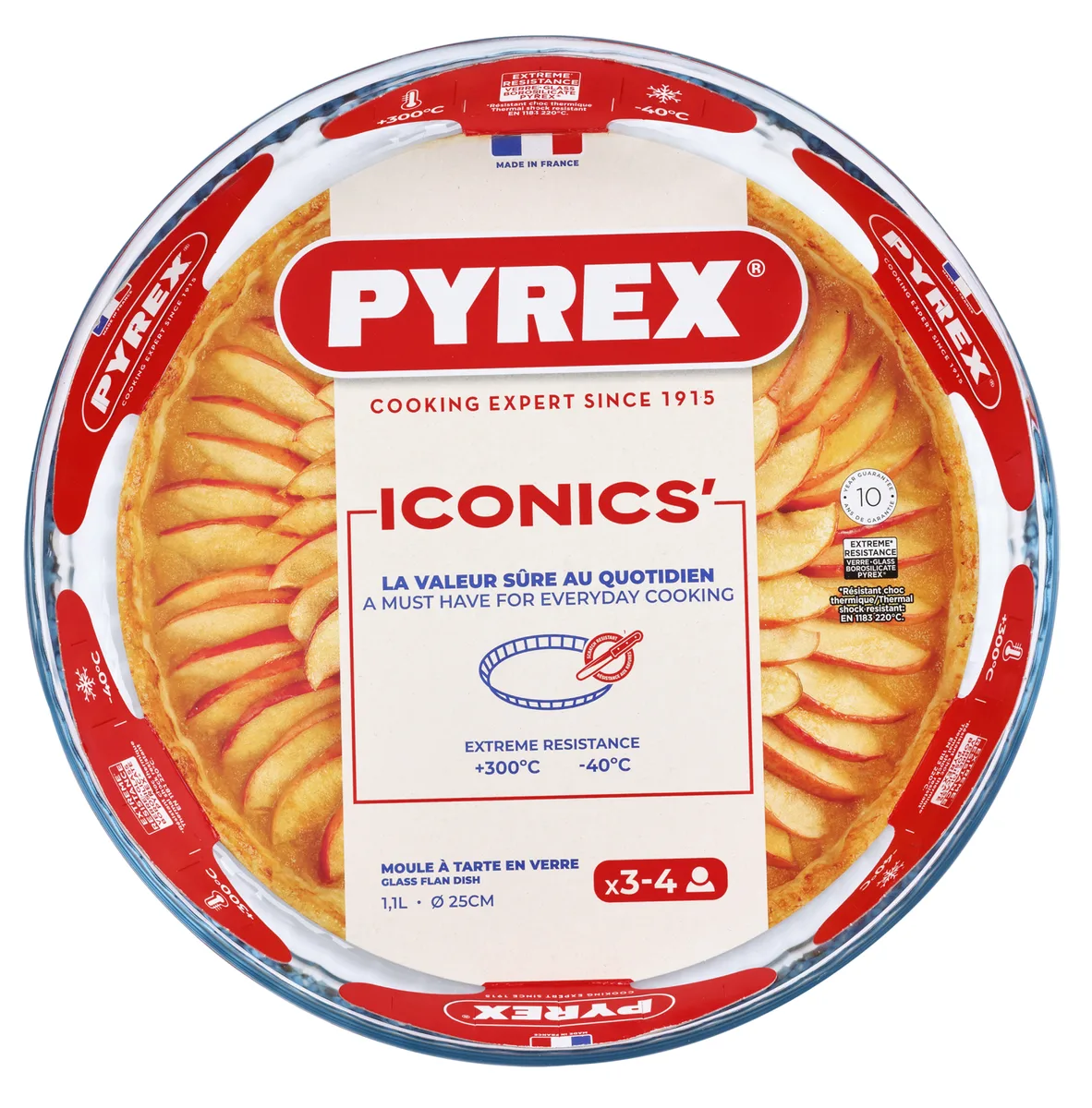 Форма для випічки Pyrex боросилікатне скло 25 см кругла