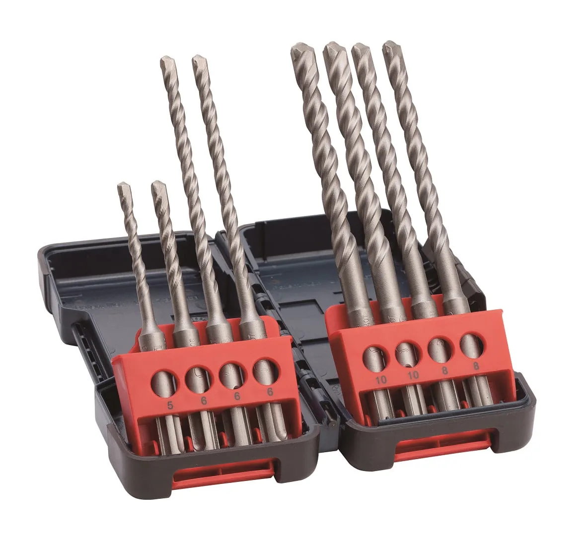 Набір перфораційних свердел для бетону Bosch Professional SDS-Plus-3, 5-10мм, 8шт.