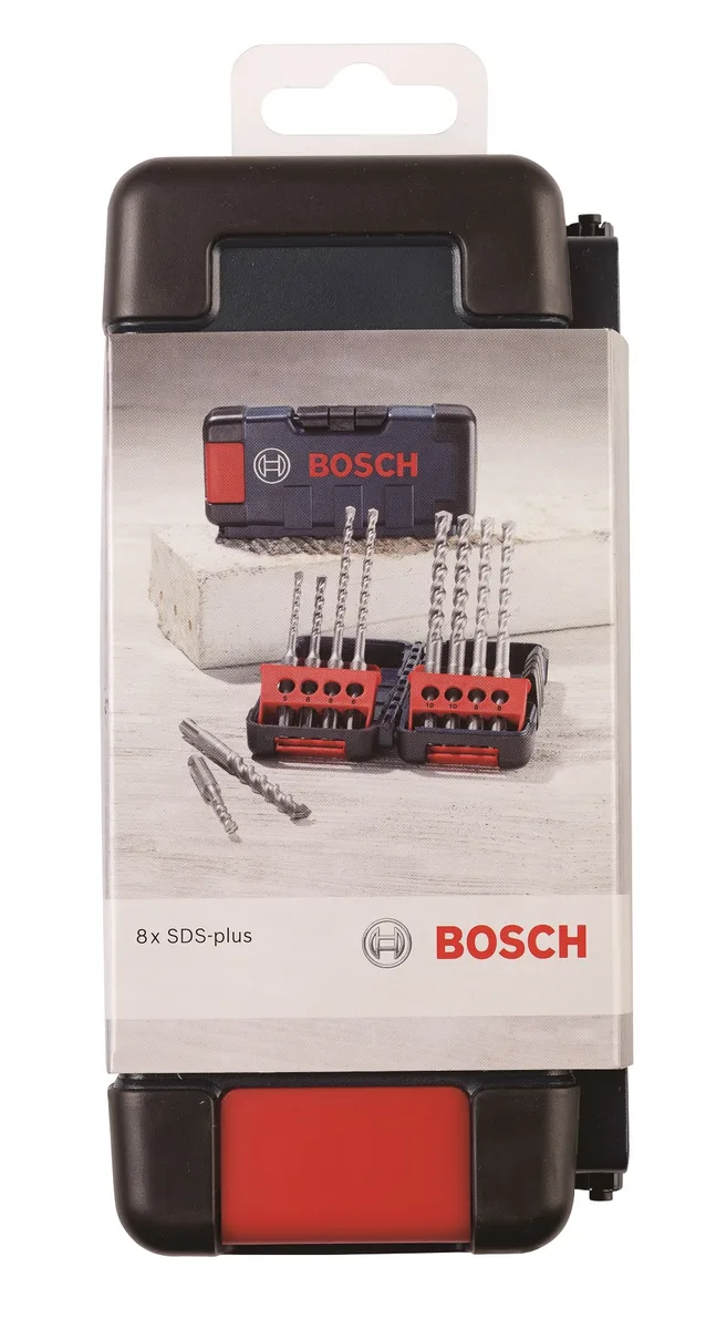 Набір перфораційних свердел для бетону Bosch Professional SDS-Plus-3, 5-10мм, 8шт.