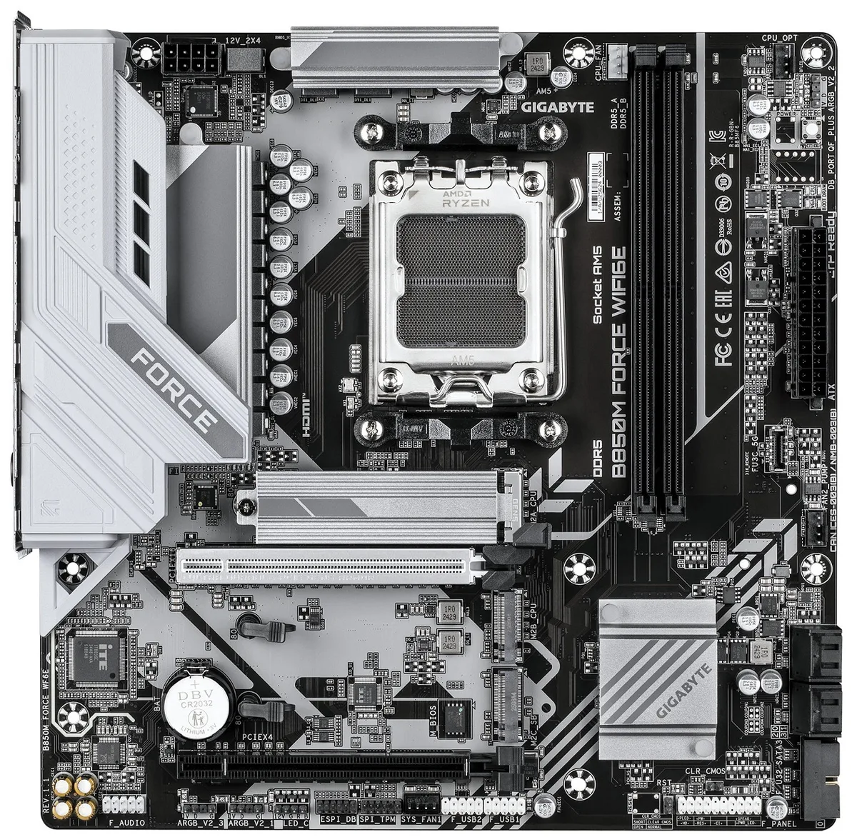 Материнська плата GIGABYTE B850M mATX AM5 DDR5 Wi-Fi 6E HDMI DP
