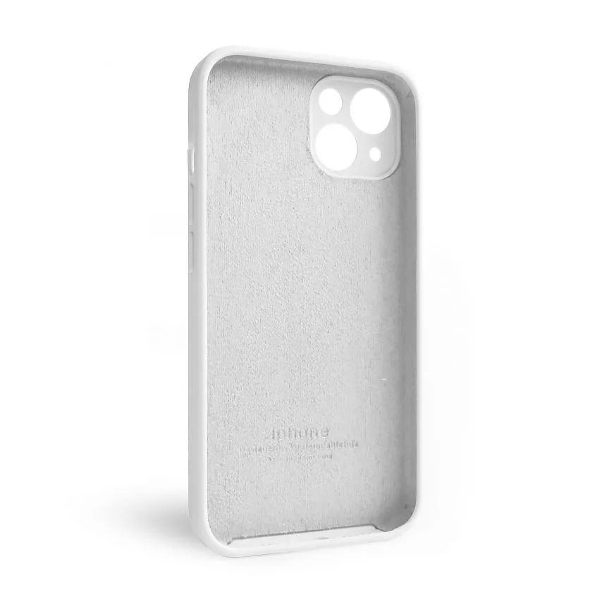 Чохол силіконовий для Apple iPhone 13  білий закрита камера