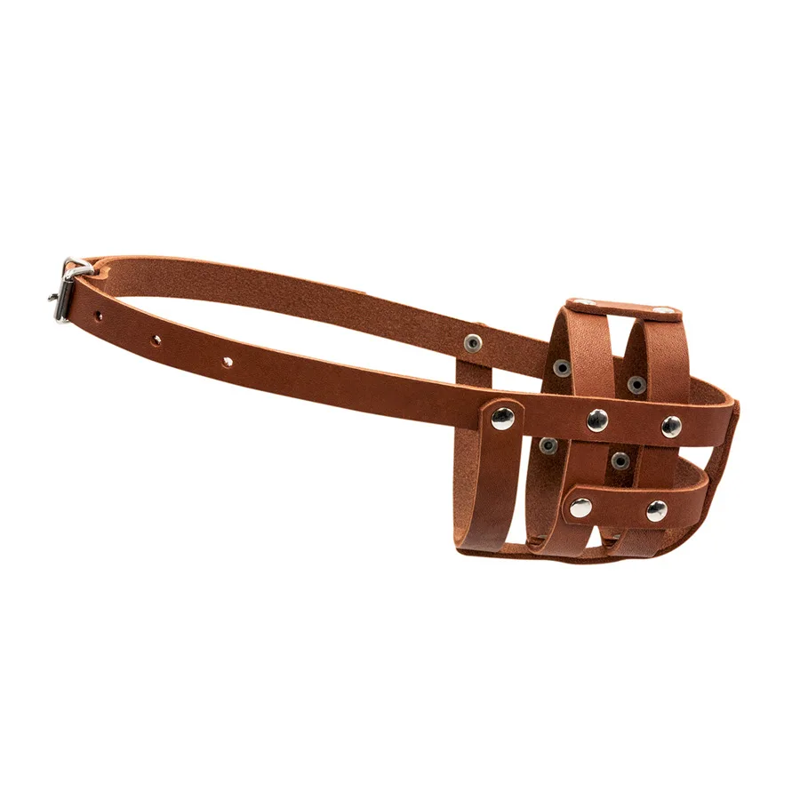 Намордник мягкий CoLLaR №0 6х25 см кожаный коричневый