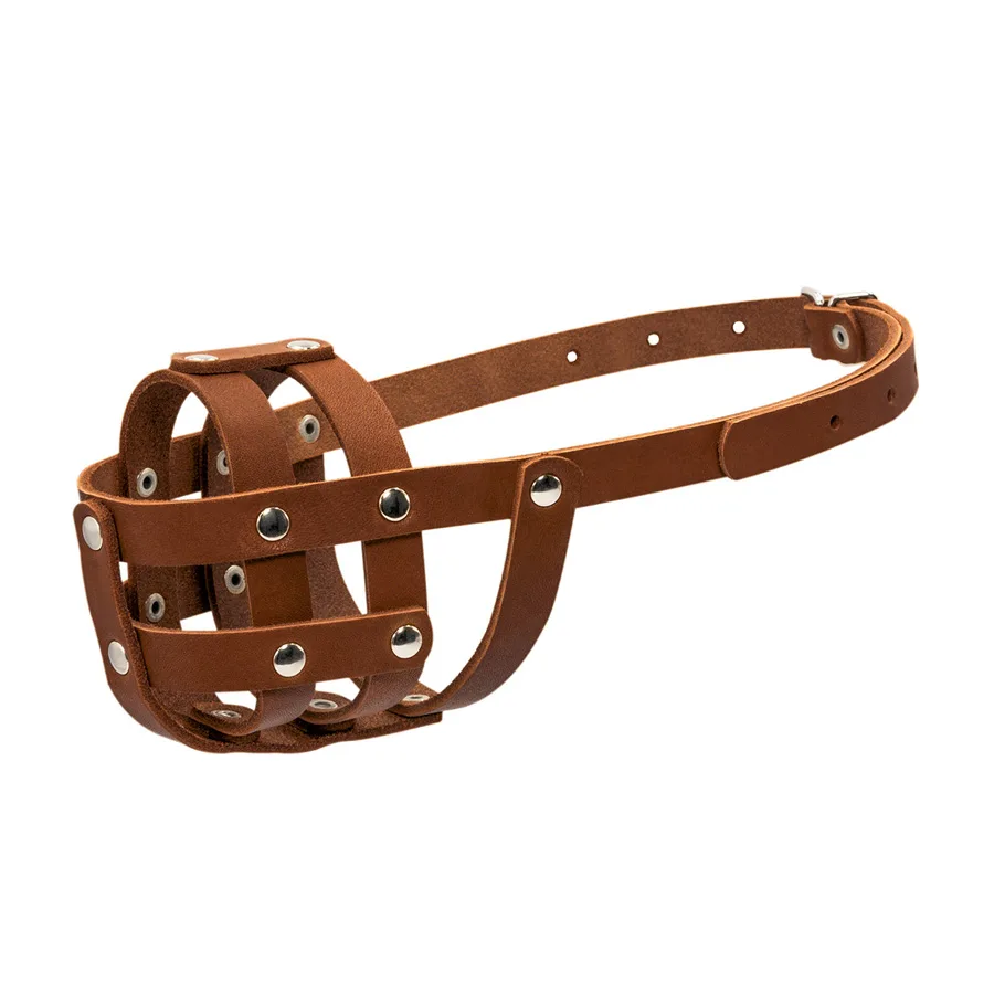 Намордник мягкий CoLLaR №0 6х25 см кожаный коричневый