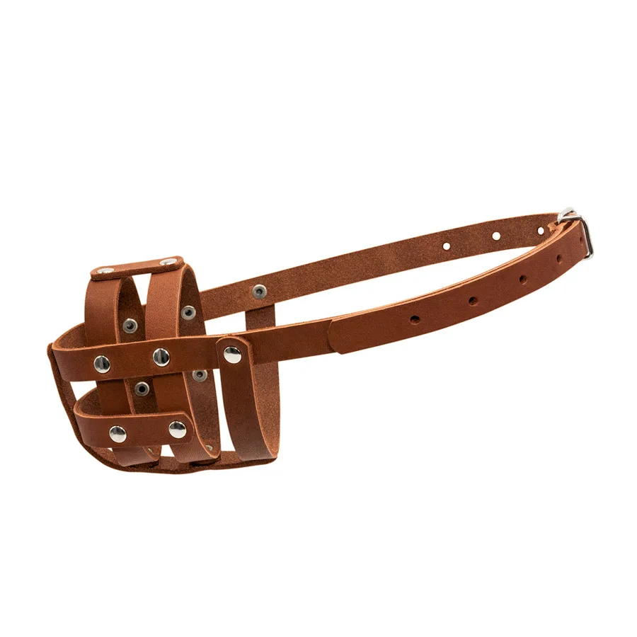 Намордник мягкий CoLLaR №0 6х25 см кожаный коричневый