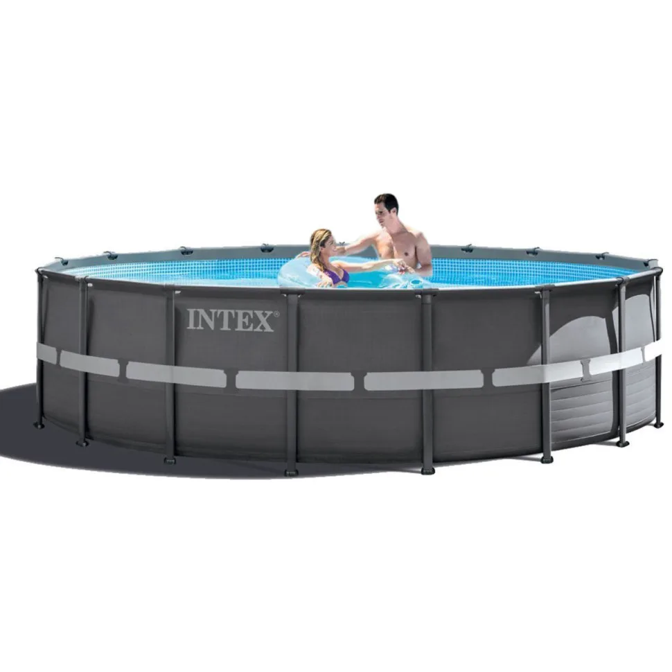 Каркасний басейн Intex ПВХ 488х122 см Сірий 19129 л