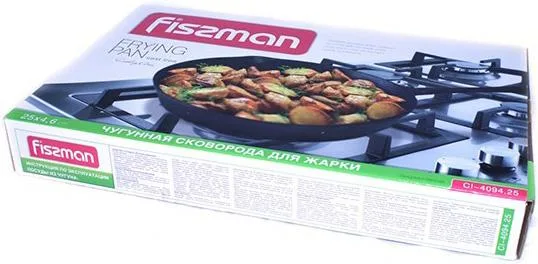 Сковорода Fissman чавунна 20 см чорна