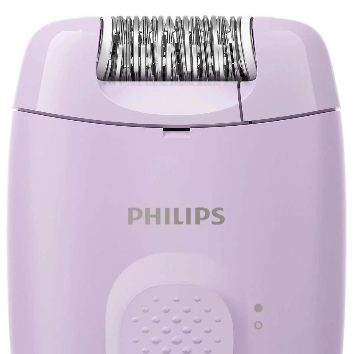 Епілятор Philips 2000 Series, дисковий, для сухого використання, з двома насадками, фіолетового кольору.