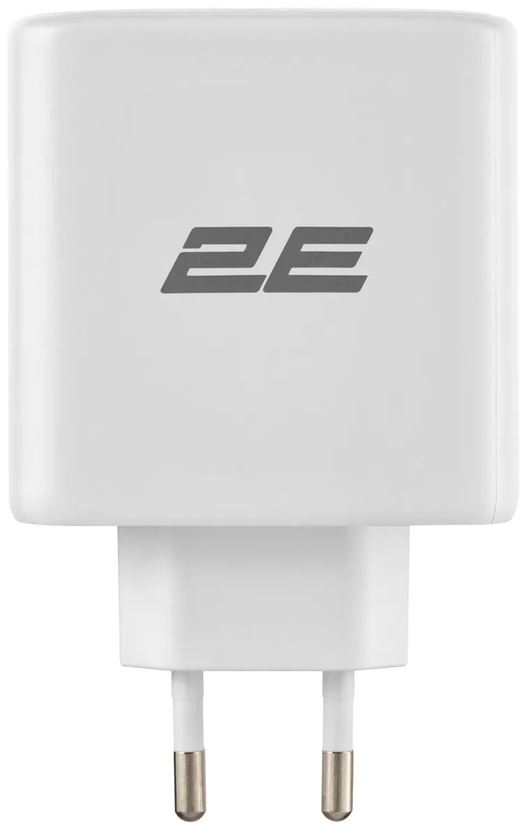 Зарядний пристрій мережевий 2E 65Вт GaN 2хUSB-C/USB-A, PD/QC, білий