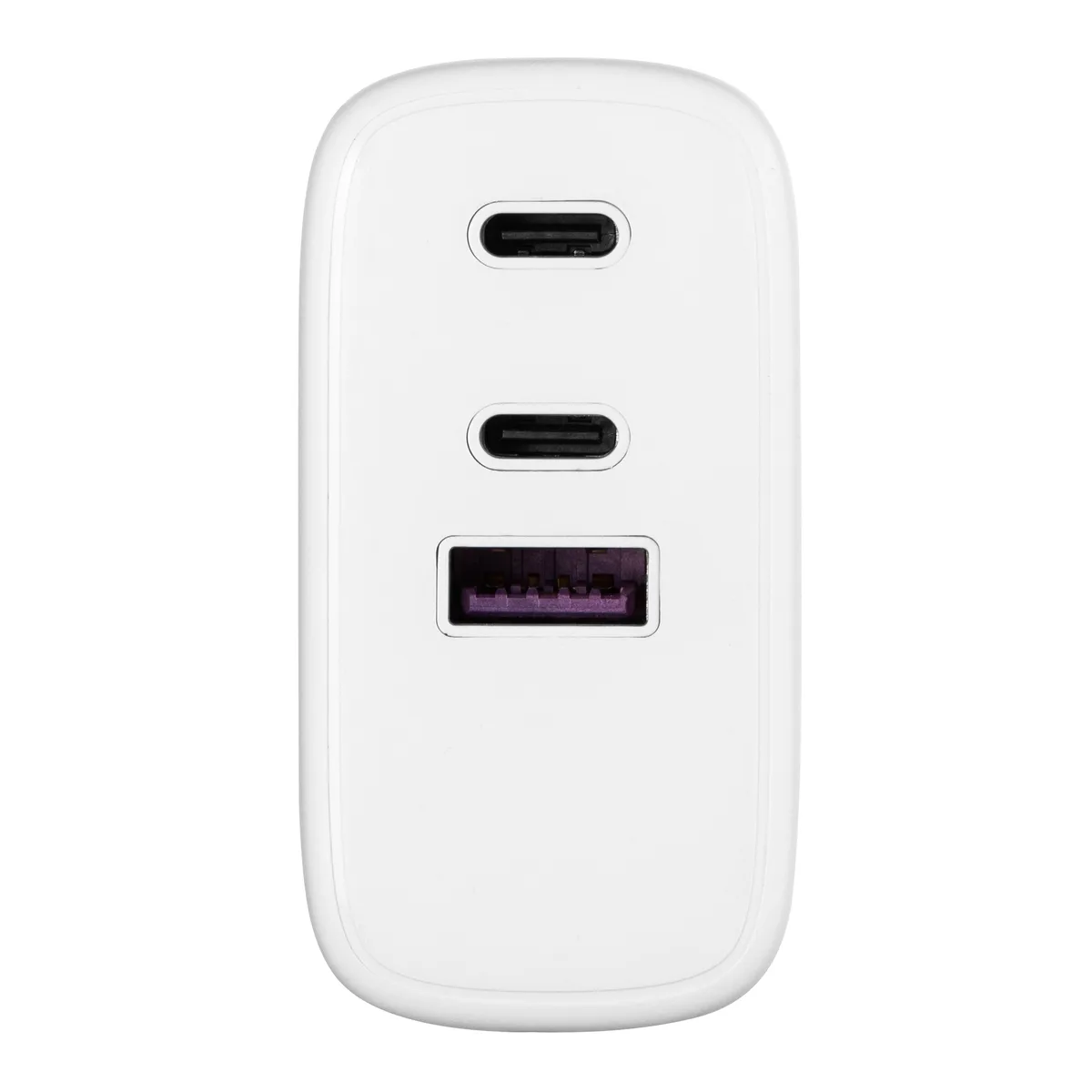Зарядное устройство сетевое 2E 65Вт GaN 2хUSB-C/USB-A, PD/QC, белое
