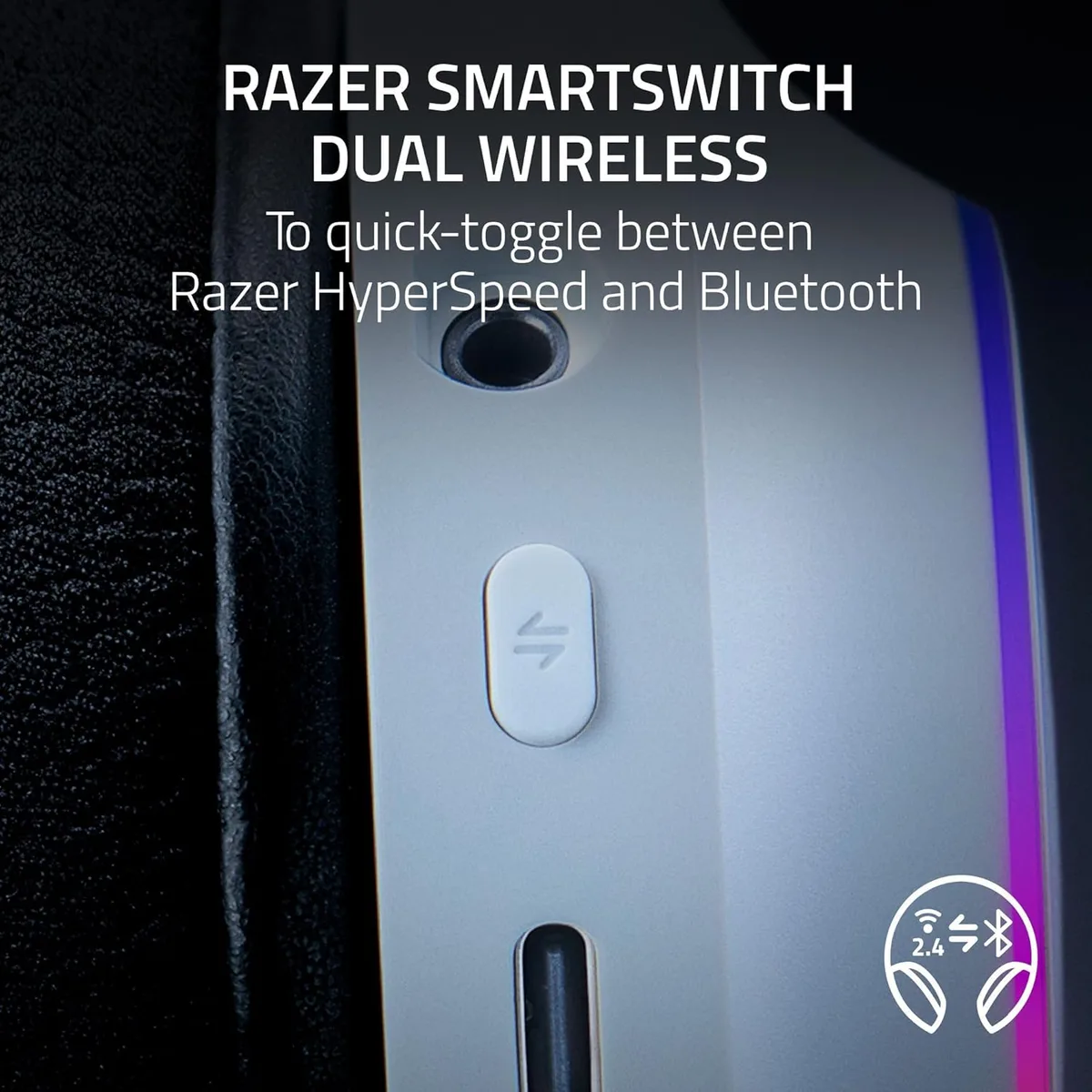 Гарнітура ігрова Razer Barracuda X Chroma, BT/WL, RGB, білий