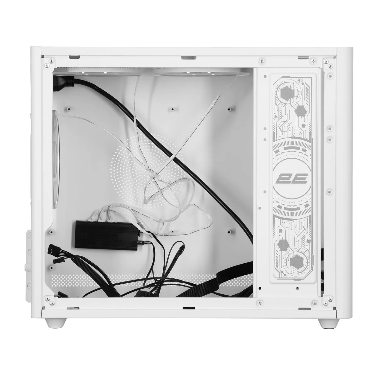 Корпус 2E Credo Plus V350WG без БЖ, 1xUSB3.0, 1х USB 2.0, 1xUSB Type-C, 3x120мм, VGA 350мм, LCS ready, TG Side Panel, mATX, білий