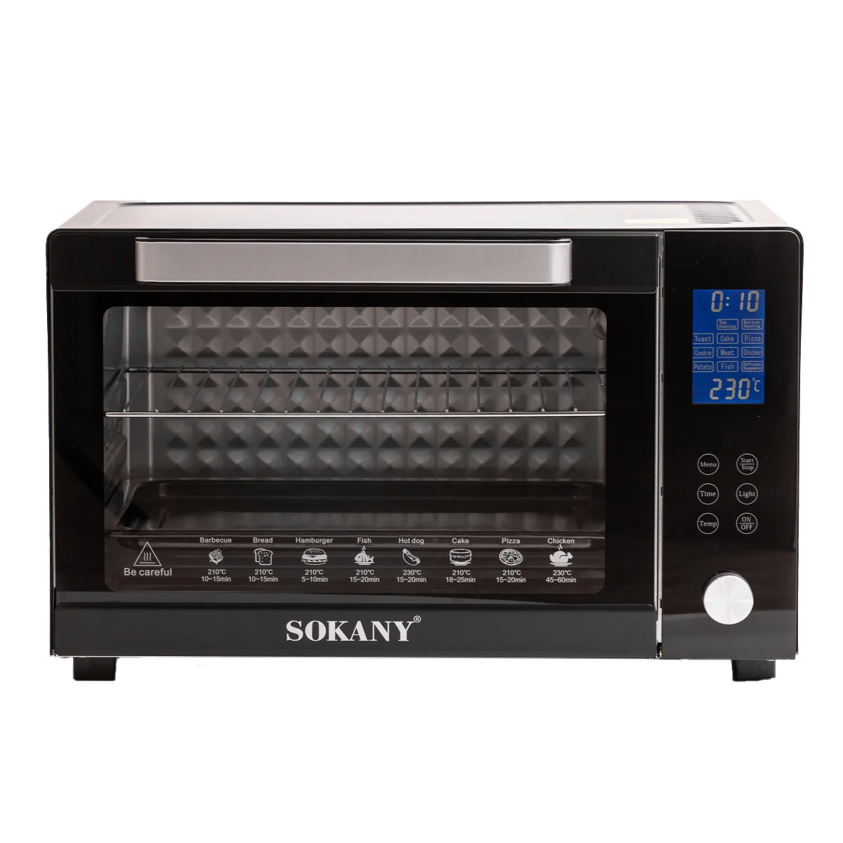 Электрическая духовка Sokany SK-10011 50 л 1700 Вт с конвекцией гриль черная