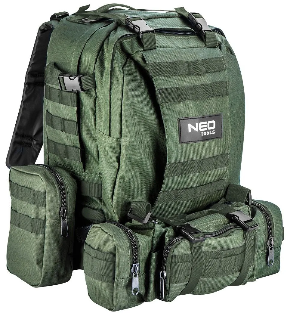 Рюкзак Neo Tools, 4 в 1, 40 л, 600D поліестер, камуфляжний.