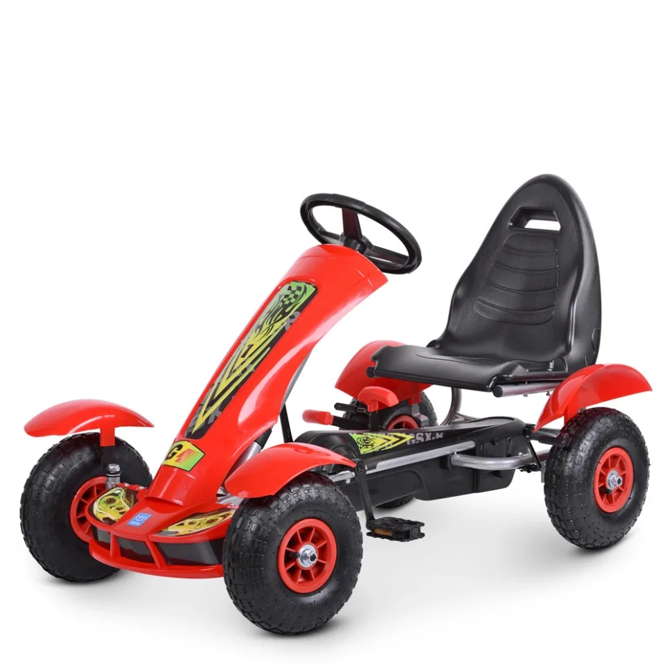 Велокарт дитячий Bambi Racer металевий 111х59х66 см червоний