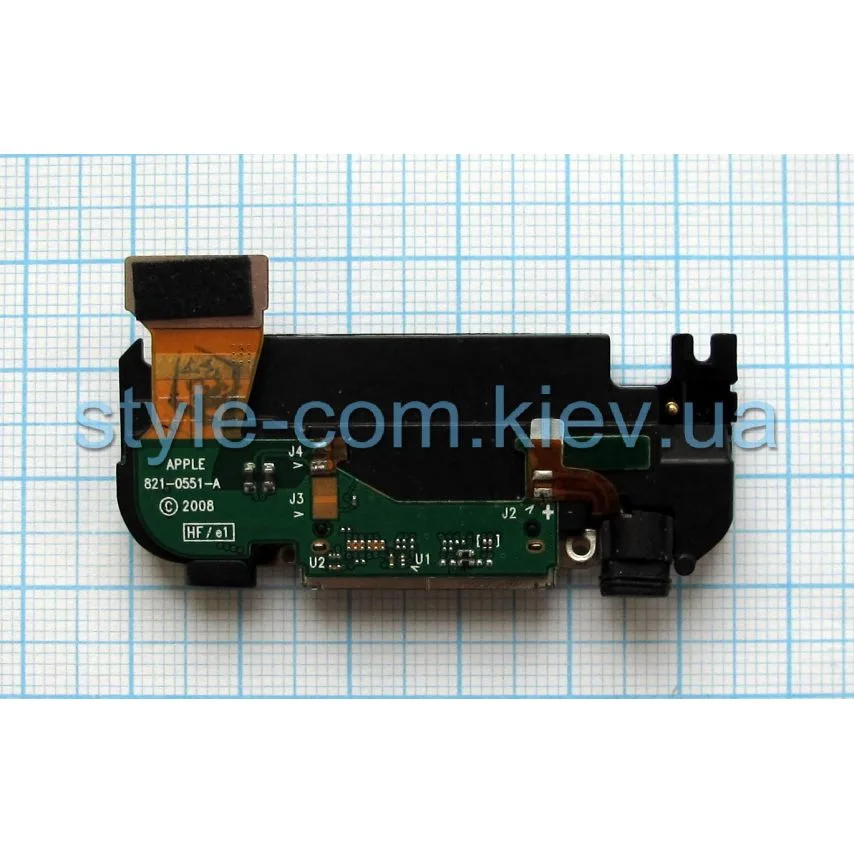 Шлейф для iPhone 3G чорний з роз'ємом живлення динаміком антеною Original Quality