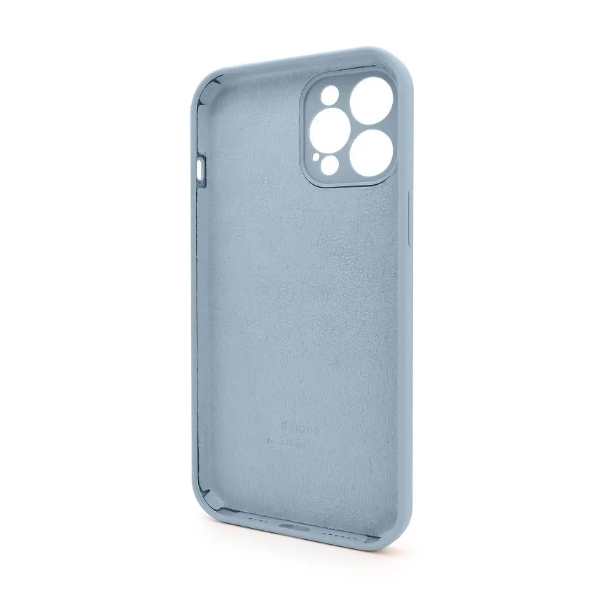 Чохол силіконовий для iPhone 12 Pro Max  блакитний закрита камера