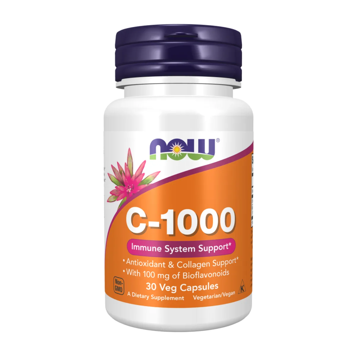 Вітамін C 1000 Now Foods капсули 30 шт для імунної системи та здоров'я шкіри