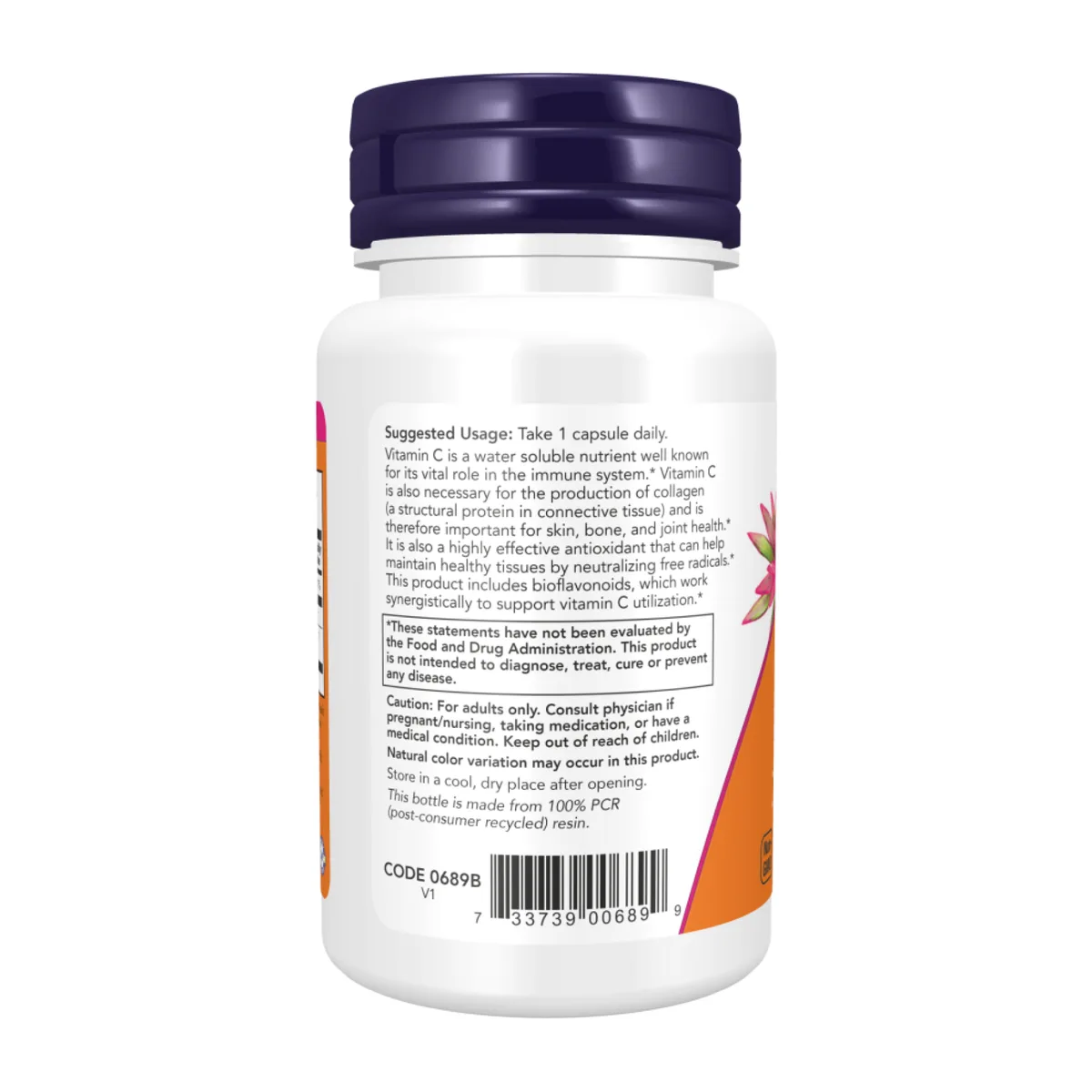 Витамин C 1000 Now Foods капсулы 30 шт для иммунной системы и здоровья кожи