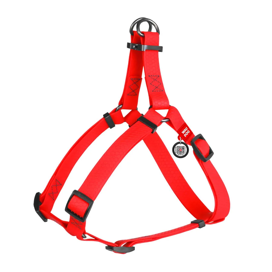 Шлея WAUDOG Waterproof 15 мм Collartex червона 40-55 см
