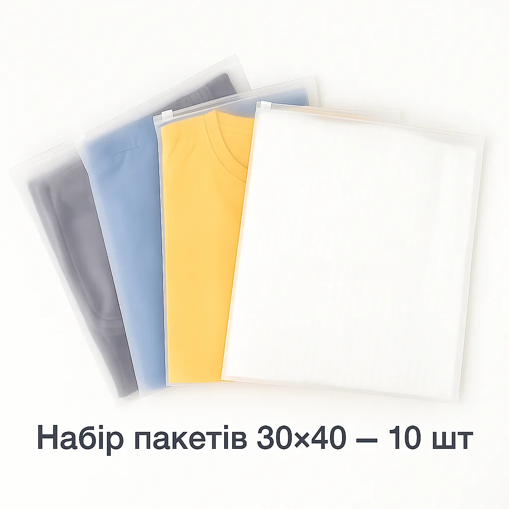 Набор пакетов для хранения LoveYouHome полиэтилен 30х40 см матовый 10 шт