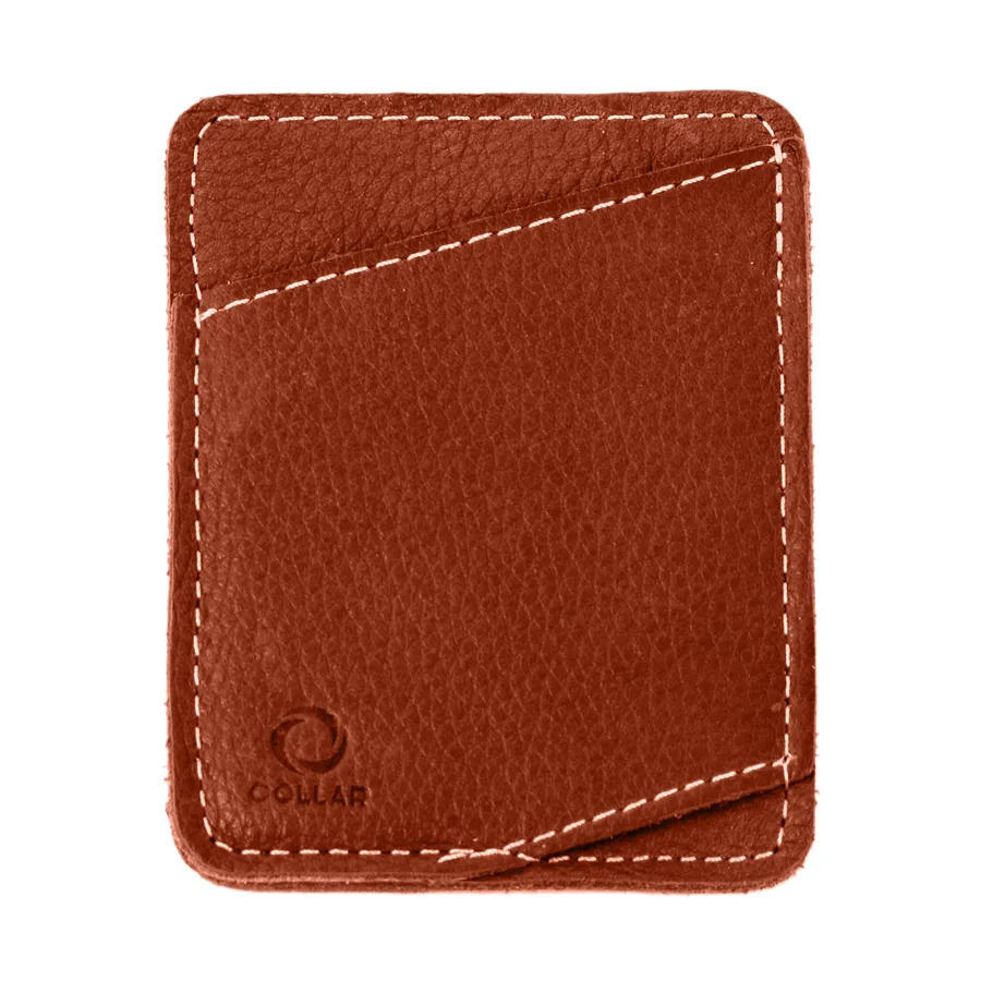 Візитниця WAUDOG Soft 9,5х7 см шкіра коричнева