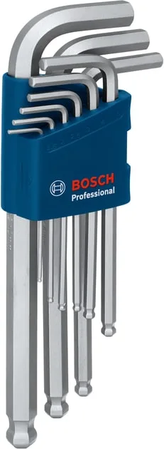 Набор шестигранных ключей Bosch Professional с шаровым наконечником, 9 штук